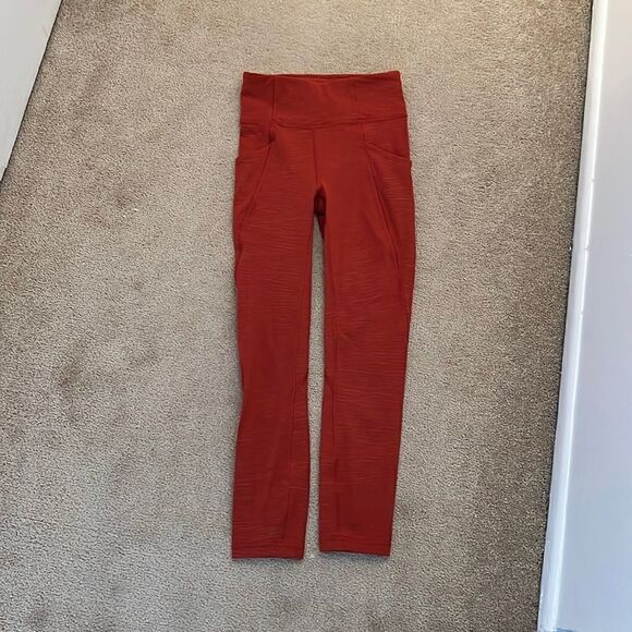 Lululemon New Red/orange legging 2 - Picture 1 of 4